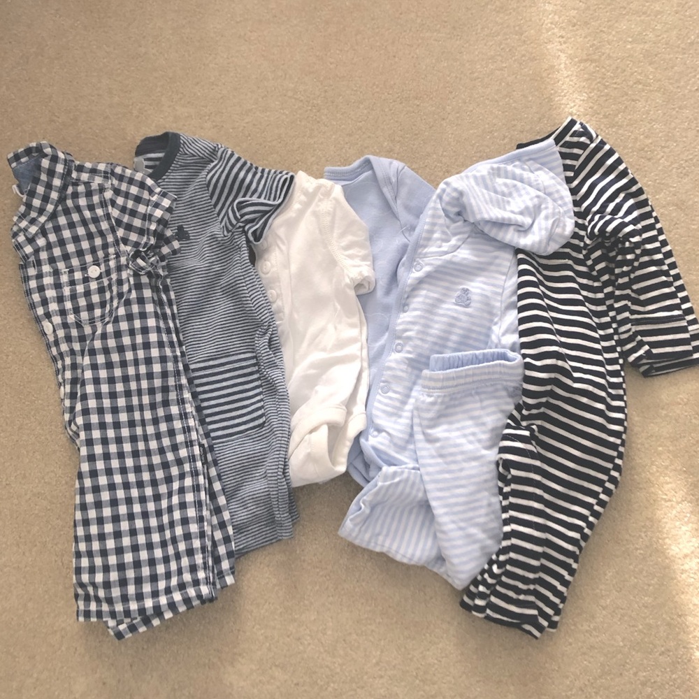 3-6 Month Blue & White Baby GAP/Old Navy Bundle